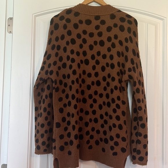 Madewell Merino Wool leopard dot Cardigan Small - Picture 6 of 7